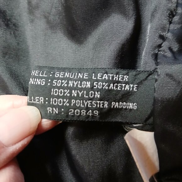 Vintage 90's Leather Jacket Very Rare International Flags Patches USA America - Picture 10 of 12